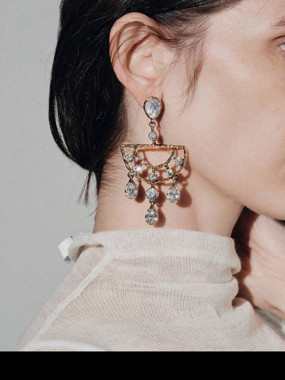 Luxury Gold Crystal Chandelier Earrings | Statement Glam Jewelry